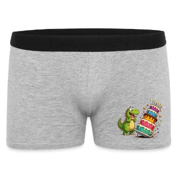 Dino Birthday Cake Parade - Men's Boxer Shorts - heather grey - Front