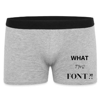 Was zum Teufel?! - Männer Boxer Shorts - Grau meliert - Vorne