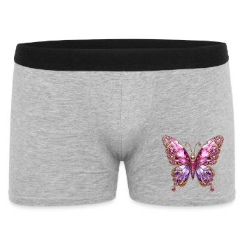 Papillon Jewel Papillon Rose Sparkle - Boxer Homme - gris chiné - Devant