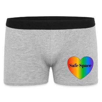 Safe space LGBT pride flag - Men's Boxer Shorts - heather grey - Front