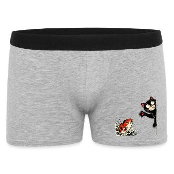 Poisson koi carpe carpe koi chat koi - Boxer Homme - gris chiné - Devant