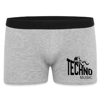 Astronaut im Orbit - Männer Boxer Shorts - Grau meliert - Vorne