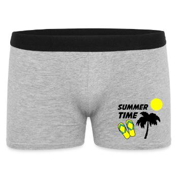 Beach flip-flops in the sunlight - Men's Boxer Shorts - heather grey - Front