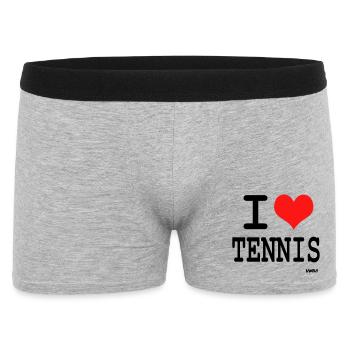 i love tennis by wam - Men's Boxer Shorts - heather grey - Front