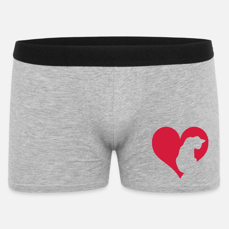 Chat - Boxer Homme - gris chiné