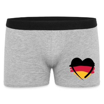 Deutschland Herz | German Heart | Art - Men's Boxer Shorts - heather grey - Front