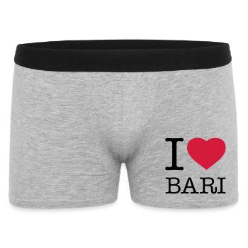 I LOVE BARI Italy Italien - Men's Boxer Shorts - heather grey - Front