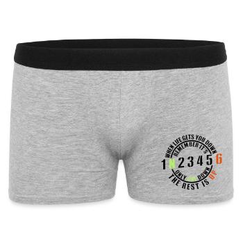 1N23456 - When Life gets you down - Männer Boxer Shorts - Grau meliert - Vorne