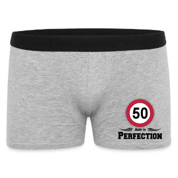 50.Geburtstag , 50 vieilli à la perfection .. (25) - Boxer Homme - gris chiné - Devant