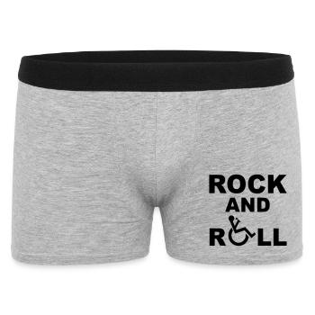 Je me balance dans mon fauteuil roulant. Fauteuil roulant # - Boxer Homme - gris chiné - Devant