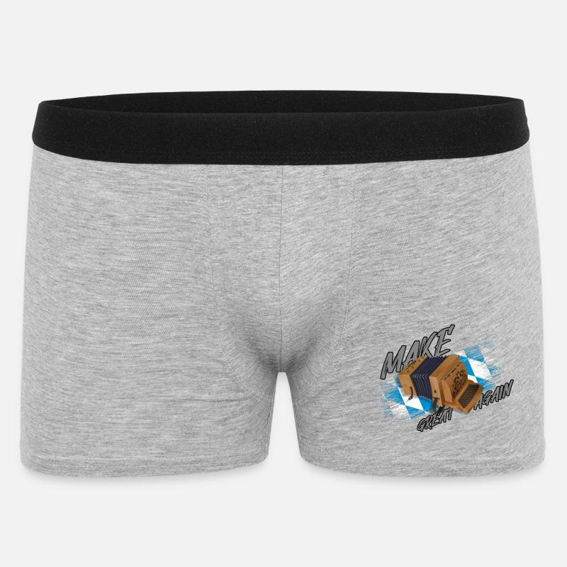 Make Ziach GREAT AGAIN | ZiachON! - Männer Boxer Shorts - Grau meliert