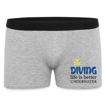 Tauchen - Männer Boxer Shorts - Grau meliert - Vorne