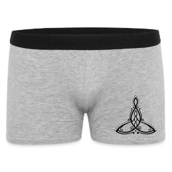 Symbole de la maternité celtique Mère avec trois enfants - Boxer Homme - gris chiné - Devant