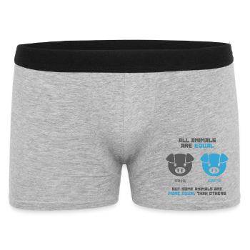 Feed Pig, Acorn Pig - Men's Boxer Shorts - heather grey - Front