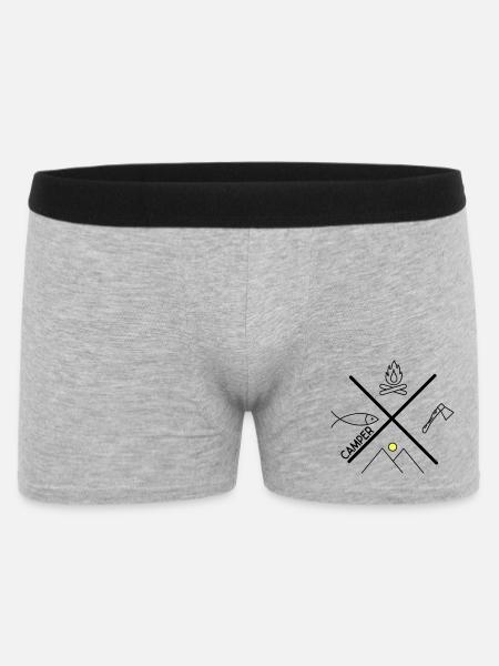 Fun design for campers - Men's Boxer Shorts - heather grey