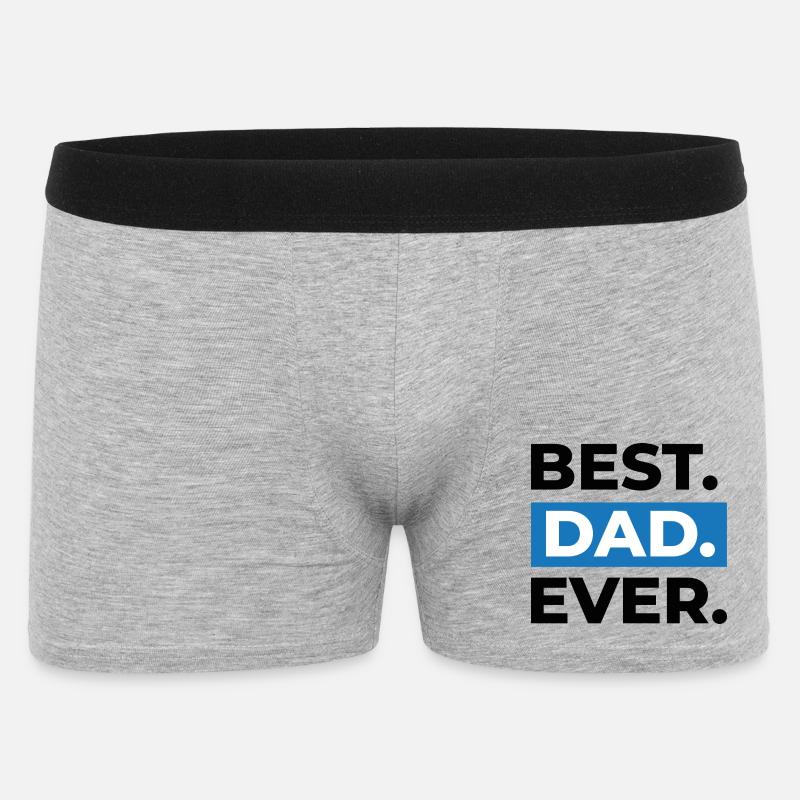 Best Dad Ever Geschenk - Männer Boxer Shorts - Grau meliert