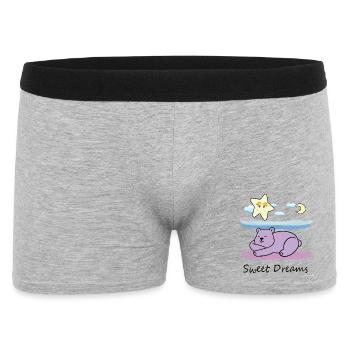 Süßer Teddybär - Männer Boxer Shorts - Grau meliert - Vorne