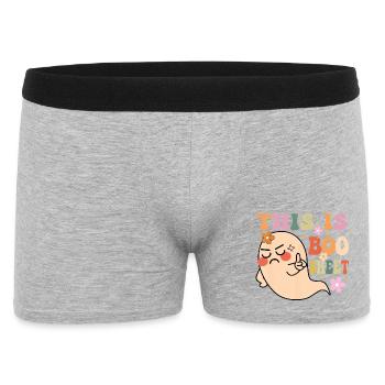 C’est Boo Sheet Shit Design Cadeau d’Halloween - Boxer Homme - gris chiné - Devant