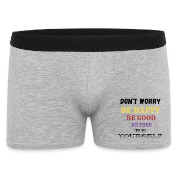 Vivid Typographic Positivity - Boxer Homme - gris chiné - Devant