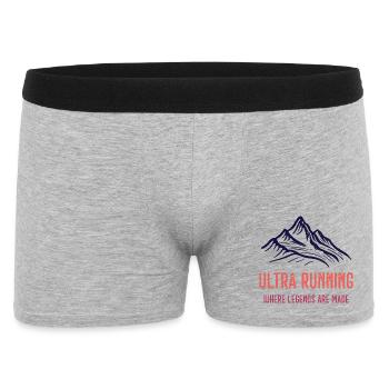 Ultra Running - Wo Legenden gemacht werden - Männer Boxer Shorts - Grau meliert - Vorne