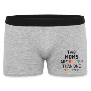 Two Moms Are Better Than One - LGBT Pride Month - Men's Boxer Shorts - heather grey - Front