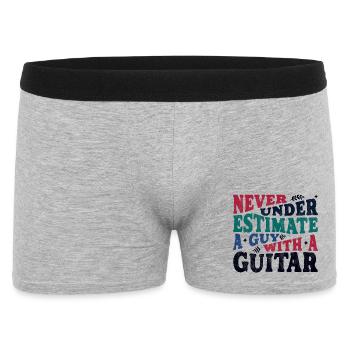 Never underestimate a Guy with a Guitar - Men's Boxer Shorts - heather grey - Front