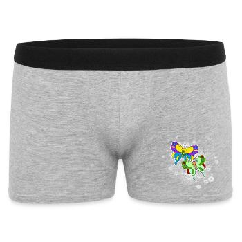 Deux papillons avec nuage de pixels - Boxer Homme - gris chiné - Devant