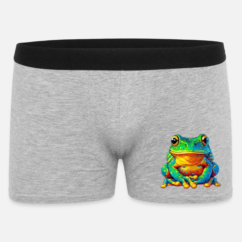 Frosch - Männer Boxer Shorts - Grau meliert