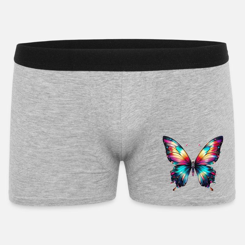 Papillon - Boxer Homme - gris chiné