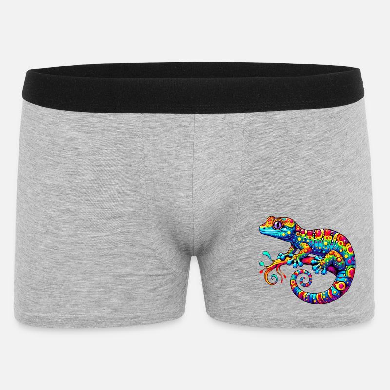 Gecko - Männer Boxer Shorts - Grau meliert