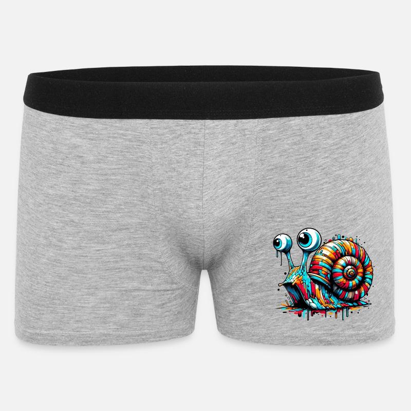 Escargot - Boxer Homme - gris chiné