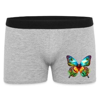 Schmetterling - Männer Boxer Shorts - Grau meliert - Vorne