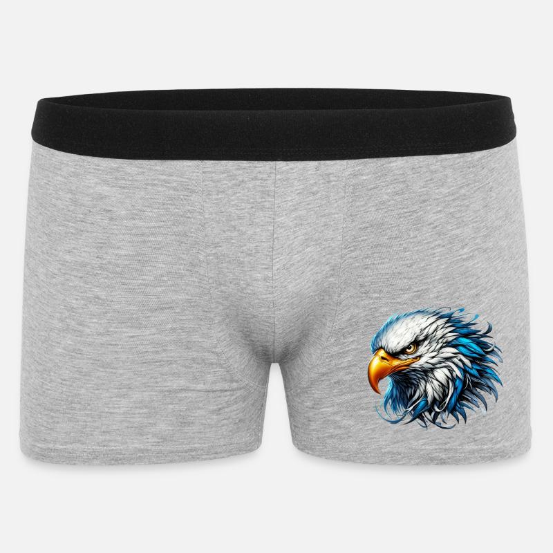 Adler - Männer Boxer Shorts - Grau meliert