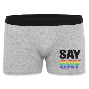 LGBT Pride Month - Say Gay - Men's Boxer Shorts - heather grey - Front