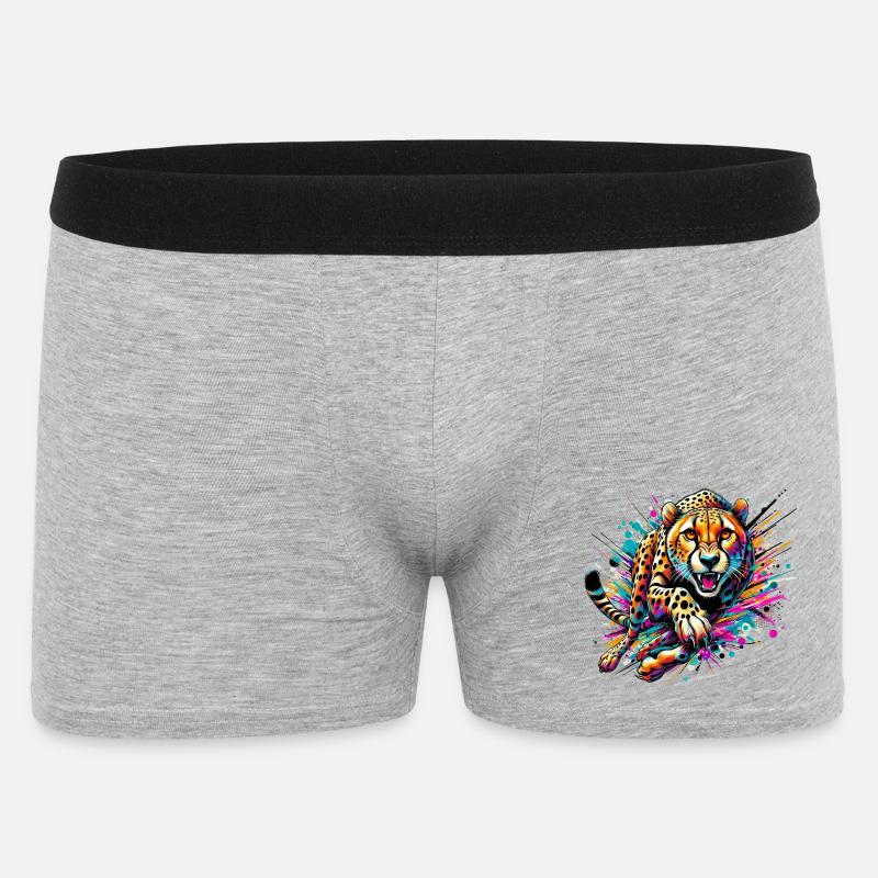 Gepard - Männer Boxer Shorts - Grau meliert