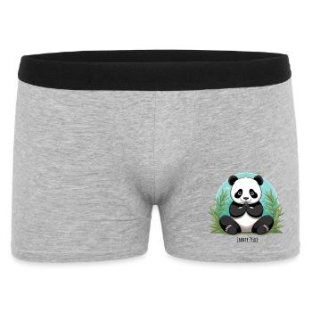 Inner Peace – Meditating Panda - Men's Boxer Shorts - heather grey - Front