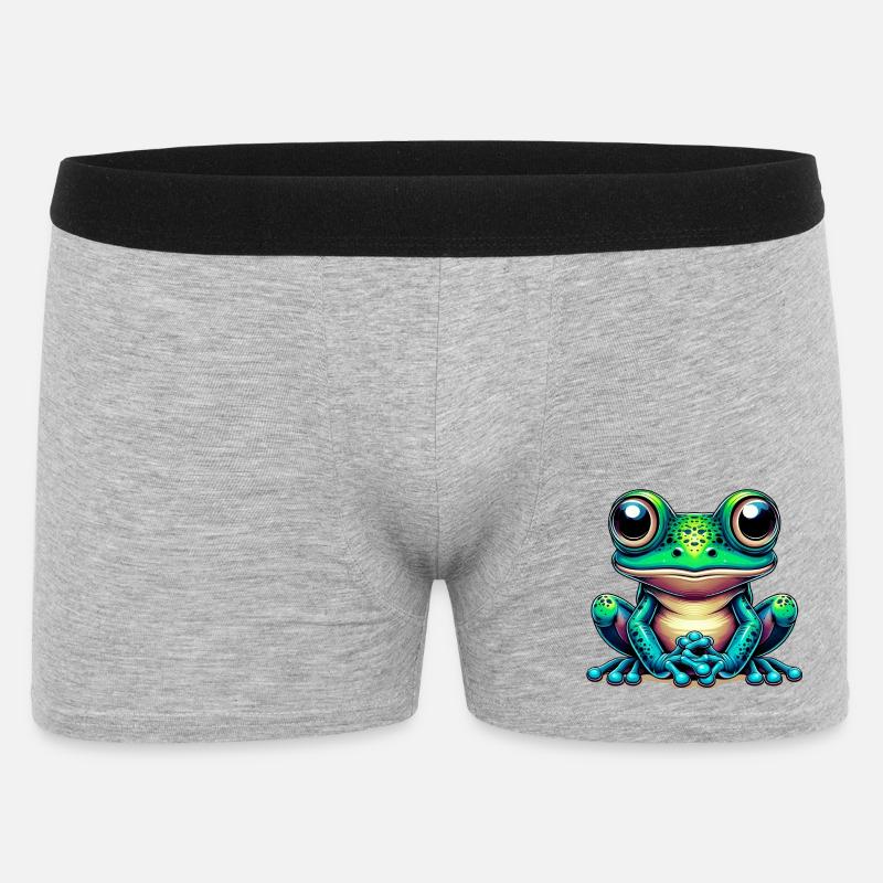 Frosch - Männer Boxer Shorts - Grau meliert