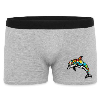 Delfin - Männer Boxer Shorts - Grau meliert - Vorne