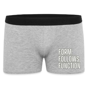 FORM FOLLOWS FUNCTION - Bauhaus Design Wagenfeld - Männer Boxer Shorts - Grau meliert - Vorne