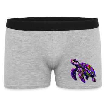 Schildkröte - Männer Boxer Shorts - Grau meliert - Vorne