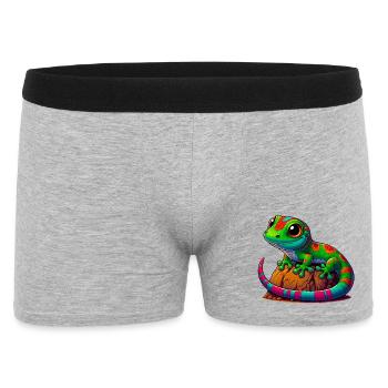 Gecko - Männer Boxer Shorts - Grau meliert - Vorne