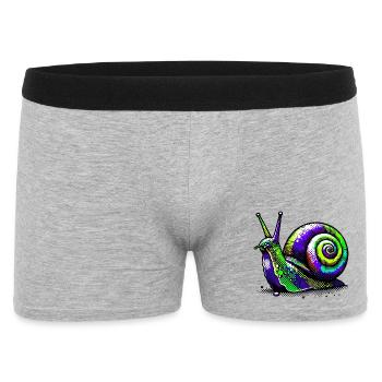 Snail - Men's Boxer Shorts - heather grey - Front