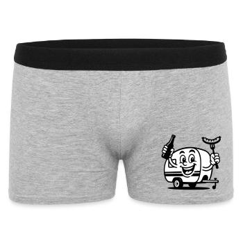 Its Camping Time - Männer Boxer Shorts - Grau meliert - Vorne