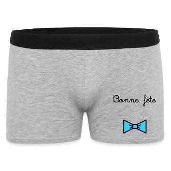 MAMAN. FÊTE DES MÈRES. COEUR. FÊTE. BONNE FÊTE - Boxer Homme - gris chiné - Devant
