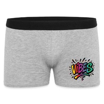 VIBES Graffiti Lettering – Colourful Statement - Men's Boxer Shorts - heather grey - Front