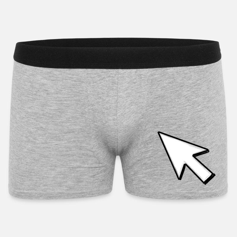 Cursor: Click mich! - Männer Boxer Shorts - Grau meliert