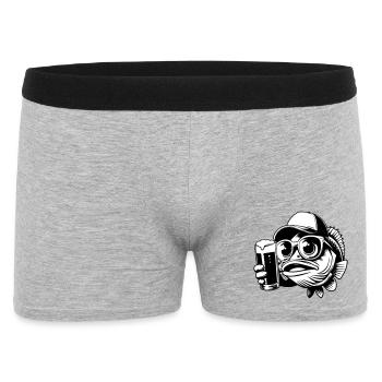 Fishing Beer Buddy - Men's Boxer Shorts - heather grey - Front