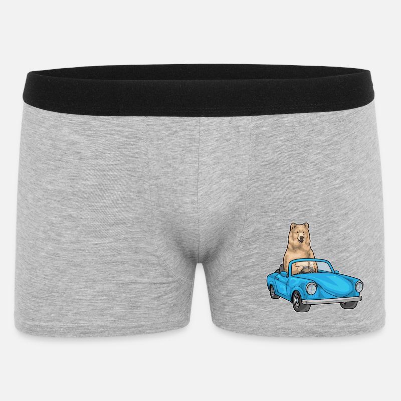 Bär Auto - Männer Boxer Shorts - Grau meliert