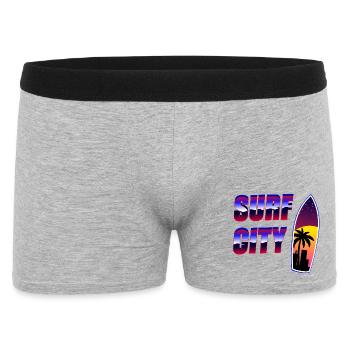 Surfer City Retro - Men's Boxer Shorts - heather grey - Front