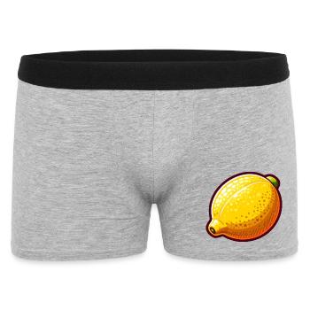 Citron Pop Art Jaune - Boxer Homme - gris chiné - Devant